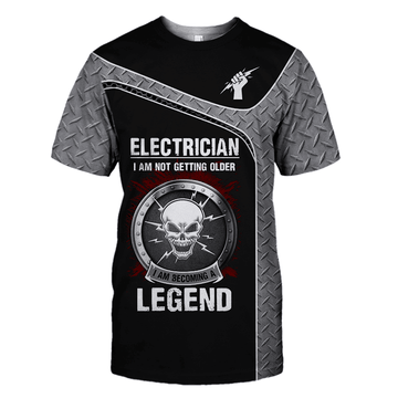 UniJames Premium 3D Printed Skull Electrician Shirts Hoodie