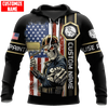 UniJames Personalized Name American Painter Unisex Shirts Skull