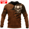 UniJames Personalized Name Painter Unisex Shirts Leather Texture Skull