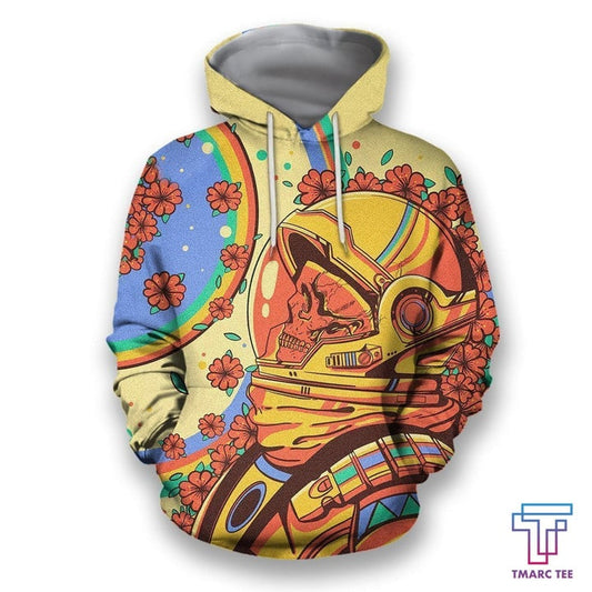 UniJames D all over print astronaut in flower background