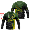 UniJames Personalized Name Electrician Printed Shirts Green Thunder