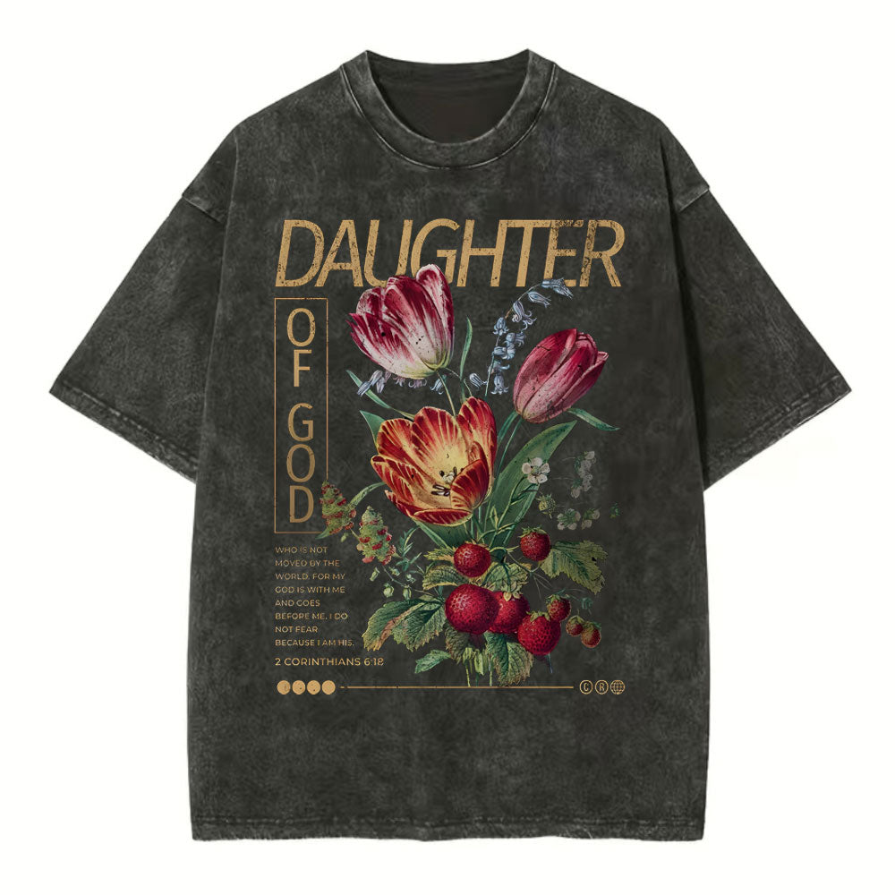 Daughter Of God Christian Washed T-Shirt Sale - GuidingCross