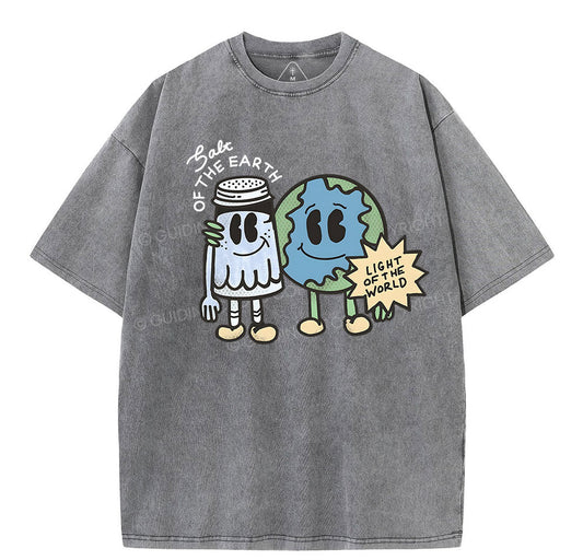 Salt Of The Earth Light Of The World Christian Washed T-Shirt Sale - GuidingCross