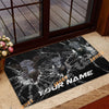 Uni Black Angus Broken Glass Custom Name 3D Doormat