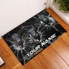 Uni Black Angus Broken Glass Custom Name 3D Doormat