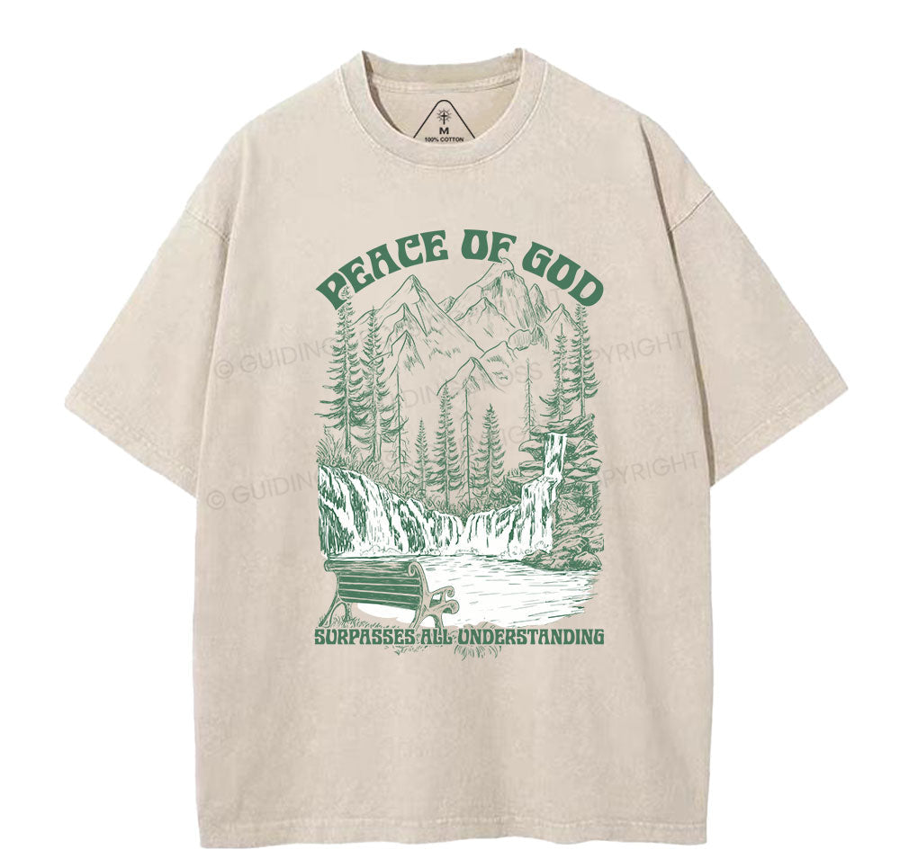 Peace Of God Christian Washed T-Shirt Sale - GuidingCross