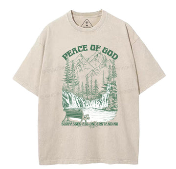 Peace Of God Christian Washed T-Shirt Sale - GuidingCross