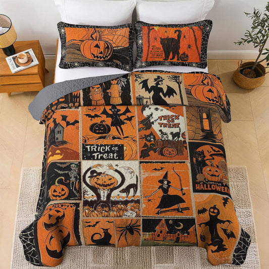 Uni All Season Quilt 3-Piece Retro Fright Night