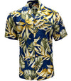 Uni Island Rainforest Navy   Aloha Shirt Short Sleeve Shirt Vacation Hawaiian Outdoor Vacation