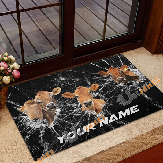 Uni Jersey Broken Glass Custom Name 3D Doormat