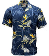 Uni Bamboo Paradise Navy   Aloha Shirt Short Sleeve Shirt Vacation Hawaiian Outdoor Vacation