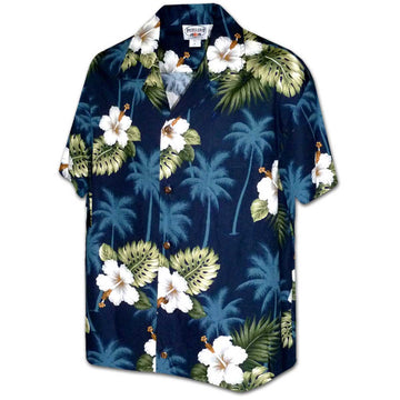 Uni Kilauea Navy   Aloha Shirt Short Sleeve Shirt Vacation Hawaiian Outdoor Vacation