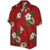 Uni Kilauea Red   Aloha Shirt Short Sleeve Shirt Vacation Hawaiian Outdoor Vacation