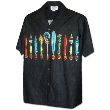 Uni Beer Bar Black Hawaiian Shirt Aloha Shirt Short Sleeve Shirt Vacation Hawaiian Outdoor Vacation Hawaiian Shirt