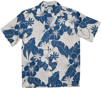 Uni Lanai Blue Hawaiian Shirt Aloha Shirt Short Sleeve Shirt Vacation Hawaiian Outdoor Vacation Hawaiian Shirt