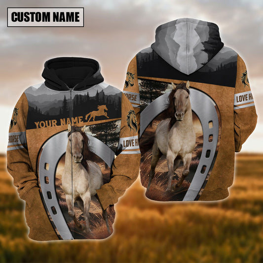 Uni Custom Name Horseshoe 3D Hoodie