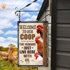 uni Personalized Name Chicken Welcome to our farm All Printed 3D Metal Sign