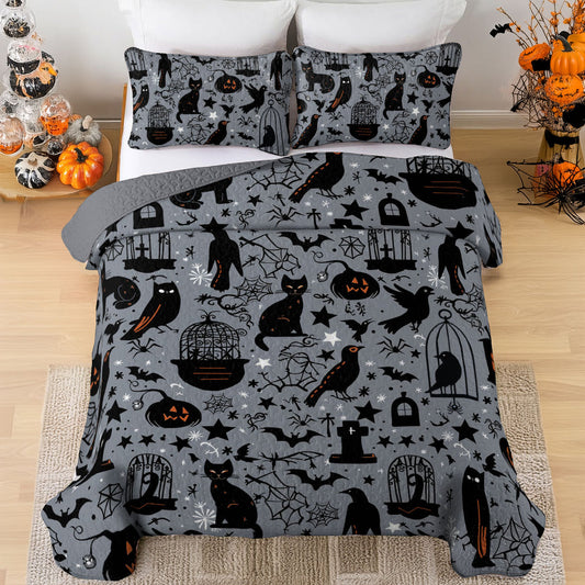 Uni All Season Quilt 3-Piece Set Spooky Shadow