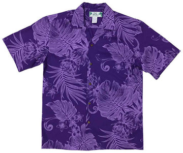 Uni Monstera Ceres Purple Hawaiian Shirt Aloha Shirt Short Sleeve Shirt Vacation Hawaiian Outdoor Vacation Hawaiian Shirt