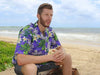 Uni Mr Monstera Purple Hawaiian Shirt Aloha Shirt Short Sleeve Shirt Vacation Hawaiian Outdoor Vacation Hawaiian Shirt