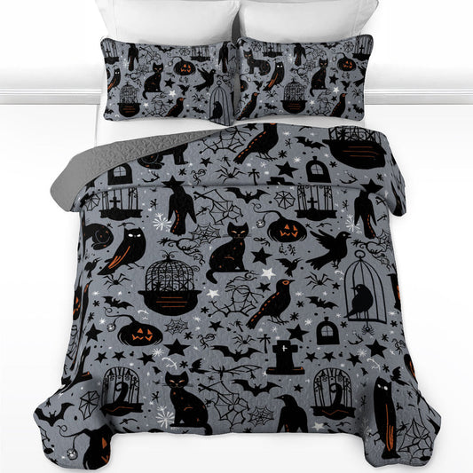 Uni All Season Quilt 3-Piece Set Spooky Shadow