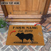 Uni Brahman Custom Farm Name Custom Year Coir Doormat