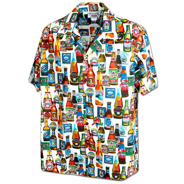 Uni Beer Blast White Hawaiian Shirt Aloha Shirt Short Sleeve Shirt Vacation Hawaiian Outdoor Vacation Hawaiian Shirt