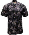 Uni Ohia Black Hawaiian Shirt Aloha Shirt Short Sleeve Shirt Vacation Hawaiian Outdoor Vacation Hawaiian Shirt