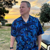 Uni Ohia Navy   Aloha Shirt Short Sleeve Shirt Vacation Hawaiian Outdoor Vacation
