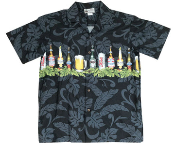Uni Beer is My Life Black Hawaiian Shirt Aloha Shirt Short Sleeve Shirt Vacation Hawaiian Outdoor Vacation Hawaiian Shirt