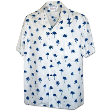 Uni Palm Tree Grove Blue Hawaiian Shirt Aloha Shirt Short Sleeve Shirt Vacation Hawaiian Outdoor Vacation Hawaiian Shirt