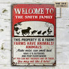 uni Farm This Property Is A Farm Rectangle Metal Sign Custom Name Nice Design