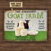 uni Pretty Goat Farm Wholesome Custom Name Rectangle Metal Sign