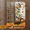 uni Goat Farm Autumn Barn Pumpkin Pattern Rectangle Metal Sign Custom Name