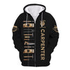 UniJames Carpenter Tshirt Carpenter 3D All Over Printed Custom Name Carpenter 3D Shirts