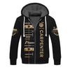 UniJames Carpenter Tshirt Carpenter 3D All Over Printed Custom Name Carpenter 3D Shirts