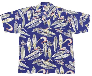Uni Retro Beach Boy Navy Hawaiian Shirt Aloha Shirt Short Sleeve Shirt Vacation Hawaiian Outdoor Vacation Hawaiian Shirt