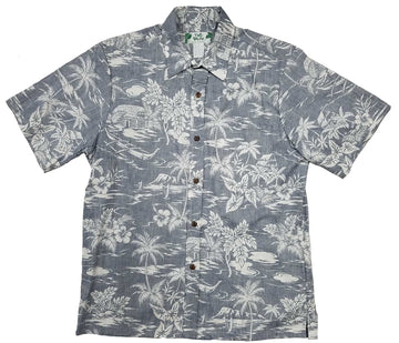 Uni Reverse Love Shack Hawaiian Shirt Aloha Shirt Short Sleeve Shirt Vacation Hawaiian Outdoor Vacation Hawaiian Shirt