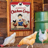 Pampered Chickens Live Here - Chicken Coop Decoration - Personalized Custom Classic Metal Signs