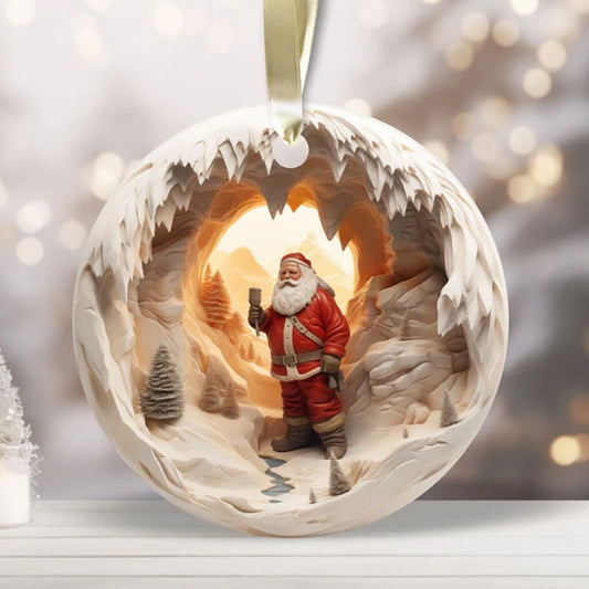 Uni Santa Christmas Gift Shape Acrylic Ornament