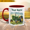 Uni Tractor Personalized Name Two Tone Mug