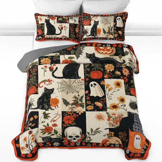 Uni All Season Quilt 3-Piece Set Feline Frolic