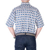 UniJames Blue & White Stripes with Stars Button Down For Men