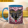 Uni Black Angus Couple Personalized Name Two Tone Mug