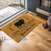 Uni Brahman Life Is Better On The Farm Custom Name Coir Doormat