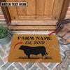 Uni Angus Custom Farm Name Custom Year Coir Doormat