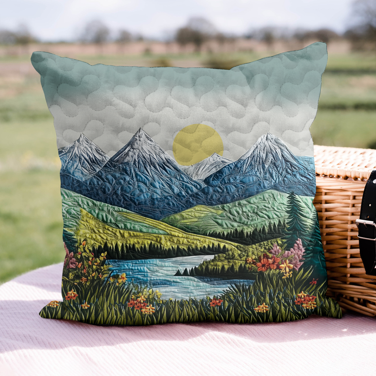Sunrise Trail Quilted Pillow Case NCU0VL2304
