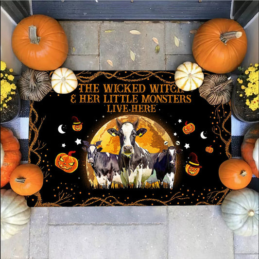 Uni Holstein - The Wicked Witch And Her Little Monsters Live Here Doormat