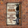 uni Personalized Name Black Angus Cattle Welcome to our farm All Printed 3D Metal Sign