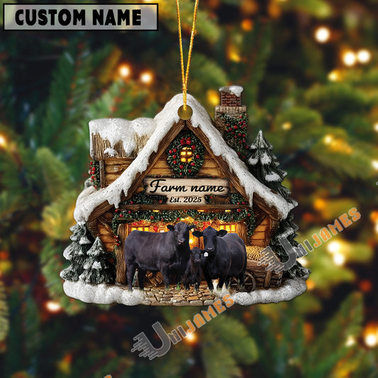 Uni Personalized Farm Name & Year Christmas Acrylic Ornament (14 Breed Options)